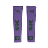 Custom Light Purple Dark Green Arm Sleeve