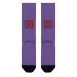 Custom Light Purple Red Knee-High Sock