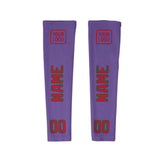 Custom Light Purple Red Arm Sleeve