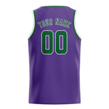 Custom Light Purple & Green Colors Design Sports Basketball Jersey