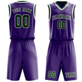 Custom Light Purple Green Basketball Set