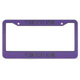 Custom Light Purple Dark Green License Plate Frame