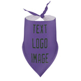 Custom Light Purple Dark Green Pet Scarf