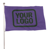 Custom Light Purple Dark Green Flag