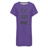 Custom Light Purple Dark Green Nachthemd