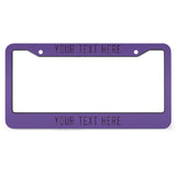 Custom Light Purple Purple License Plate Frame