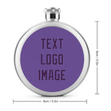 Custom Light Purple Purple Hip Flask