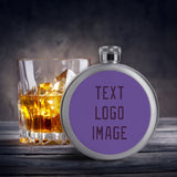 Custom Light Purple Purple Hip Flask
