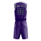 Custom Light Purple Purple Basketball Set