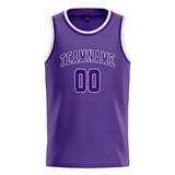 Custom Light Purple & Purple Colors Design Sports Basketball Jersey