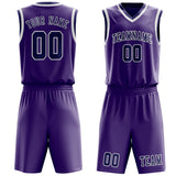 Custom Light Purple Purple Basketball Set