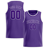 Custom Light Purple & Purple Colors Design Sports Basketball Jersey