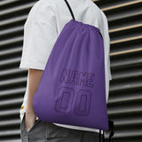 Custom Light Purple Light Purple Drawstring Bag