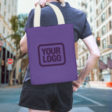 Custom Light Purple Light Purple Canvas Tote Bag