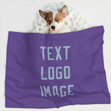 Custom Light Purple Light Blue Pet Blanket