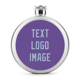 Custom Light Purple Light Blue Hip Flask