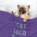 Custom Light Purple Light Blue Pet Blanket