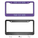 Custom Light Purple Light Blue License Plate Frame