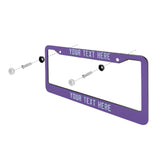 Custom Light Purple Light Blue License Plate Frame