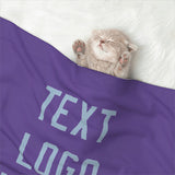 Custom Light Purple Light Blue Pet Blanket