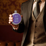 Custom Light Purple Light Blue Hip Flask