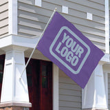 Custom Light Purple Light Blue Flag
