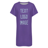 Custom Light Purple Light Blue Nachthemd