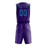 Custom Light Purple Light Blue Basketball Set