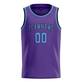 Custom Light Purple & Light Blue Colors Design Sports Basketball Jersey