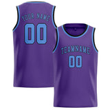 Custom Light Purple & Light Blue Colors Design Sports Basketball Jersey