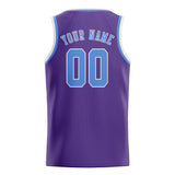 Custom Light Purple & Light Blue Colors Design Sports Basketball Jersey