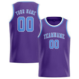 Custom Light Purple & Light Blue Colors Design Sports Basketball Jersey