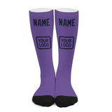 Custom Light Purple Navy Knee-High Sock
