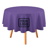 Custom Light Purple Navy Round Table Cloth