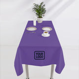 Custom Light Purple Sky Blue Square Table Cloth