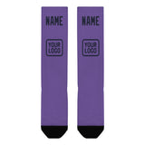 Custom Light Purple Navy Knee-High Sock