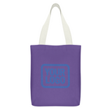 Custom Light Purple Navy Canvas Tote Bag