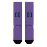 Custom Light Purple Navy Knee-High Sock
