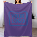 Custom Light Purple Sky Blue Blanket