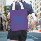 Custom Light Purple Navy Canvas Tote Bag