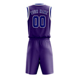 Custom Light Purple Sky Blue Basketball Set