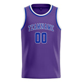 Custom Light Purple & Sky Blue Colors Design Sports Basketball Jersey