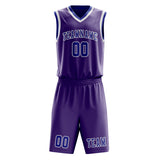 Custom Light Purple Sky Blue Basketball Set