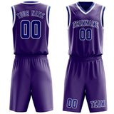 Custom Light Purple Sky Blue Basketball Set
