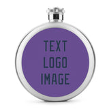 Custom Light Purple Blue Hip Flask