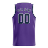 Custom Light Purple & Blue Colors Design Sports Basketball Jersey