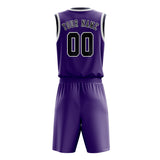 Custom Light Purple Blue Basketball Set