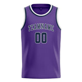 Custom Light Purple & Blue Colors Design Sports Basketball Jersey