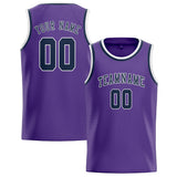 Custom Light Purple & Blue Colors Design Sports Basketball Jersey
