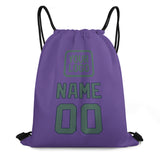 Custom Light Purple Blue Green Drawstring Bag